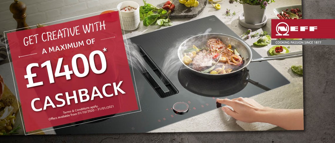 Up to £1400 Cashback on Neff Appliances